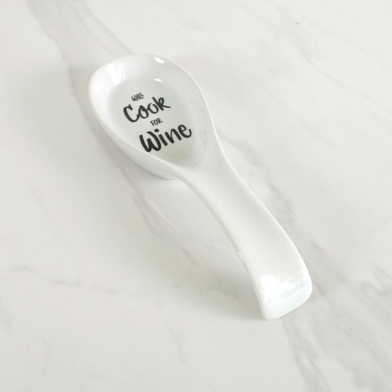 Cook For Wine Spoon Rest, Handcrafted & Artisan